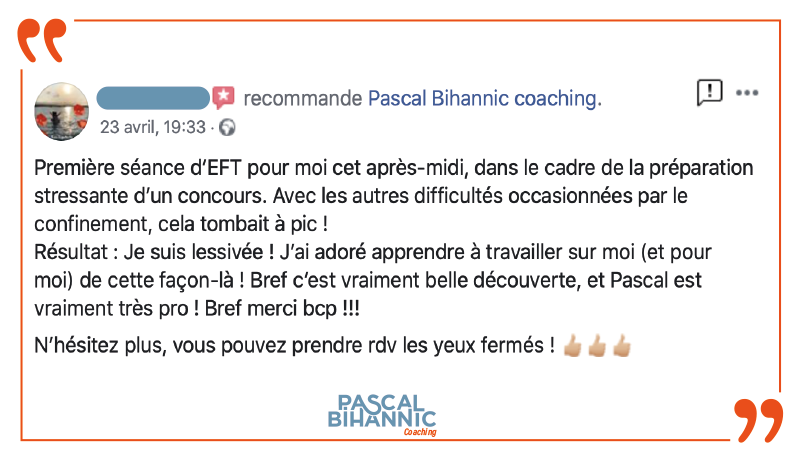 Témoignage sur les bienfaits d'une séance de coaching avec Pascal Bihannic