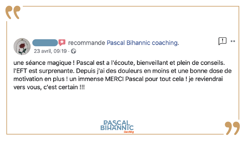 Témoignage sur les bienfaits des séances de coaching avec Pascal Bihannic